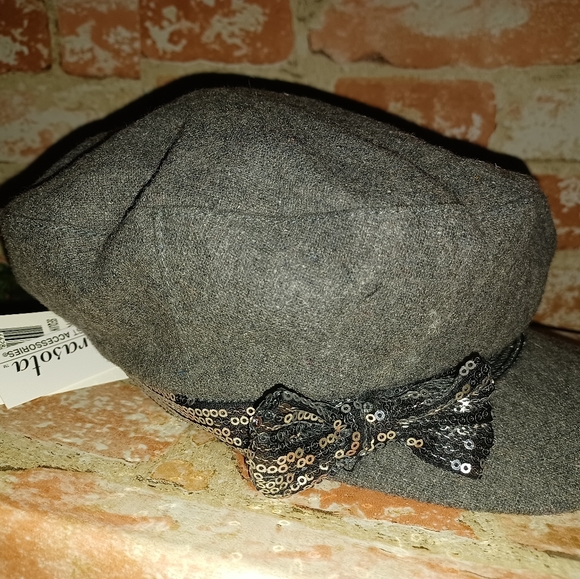 Sarasota Accessories Wool/Ble Sequin Bow Grady Cap - Picture 14 of 16